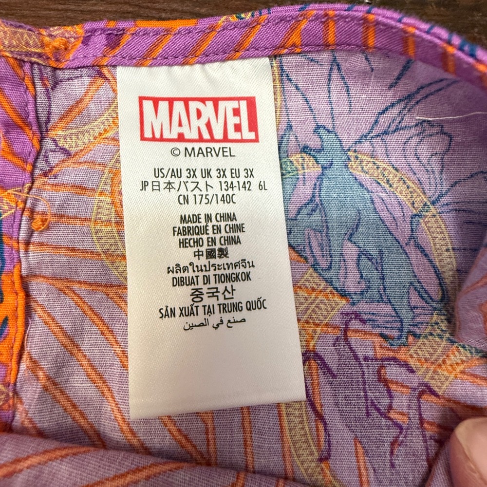 Disney Marvel Black Panther World of Wakanda Purple Peplum Top Plus Size 3X NEW - Picture 4 of 10